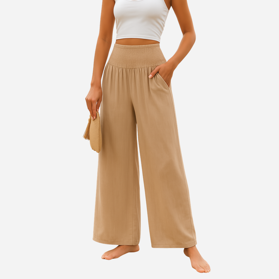 Levia | Luchtige linnen loungebroek