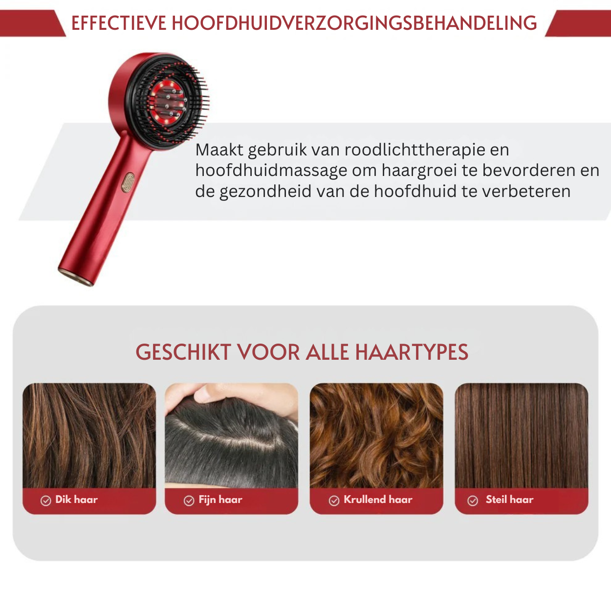 RootSoothe™ | Roodlicht Therapie Borstel + Gratis Haargroei Olie