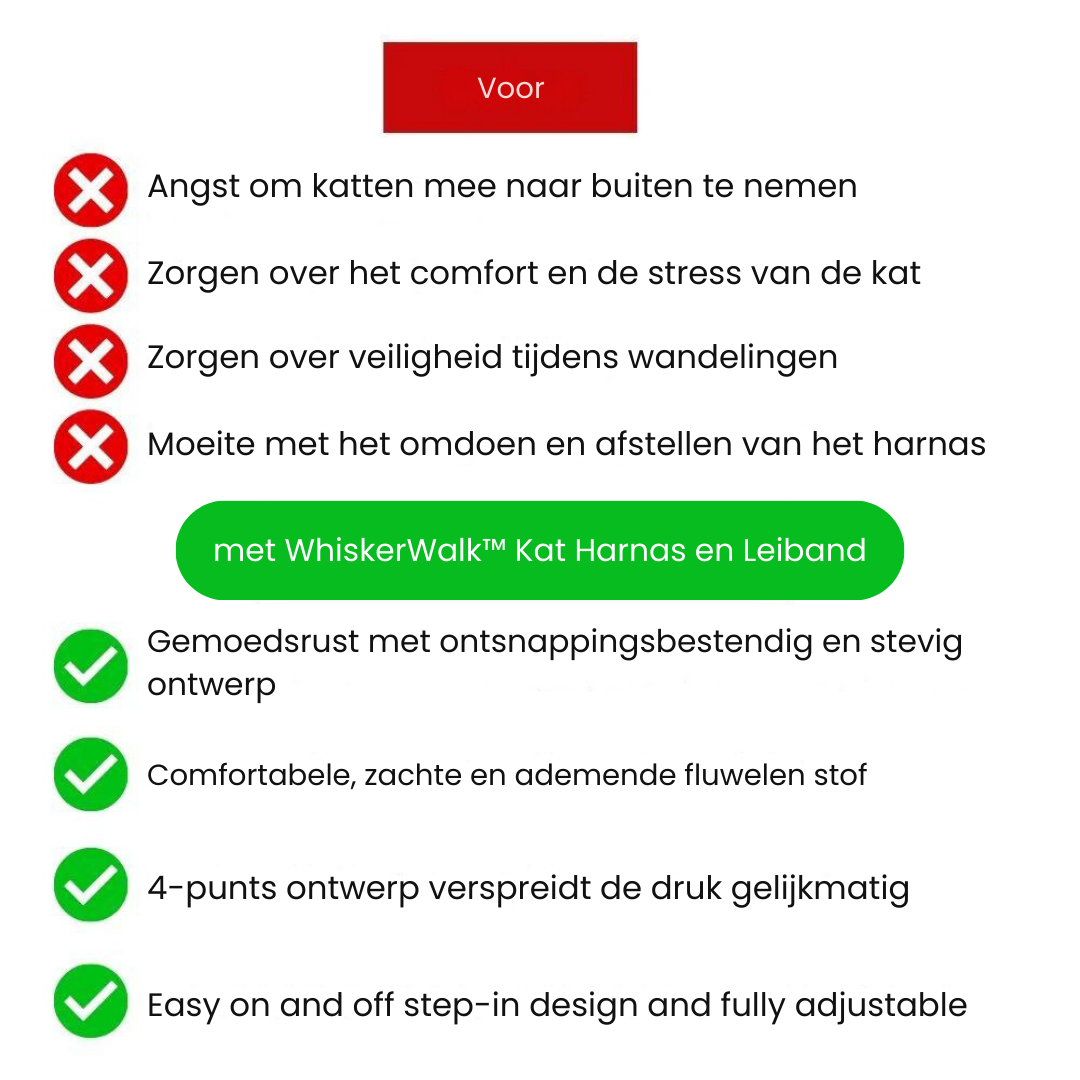 WhiskerWalk™ | Kattenharnas en Leiband