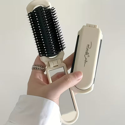 Opvouwbare Mini Haarborstel met Spiegel