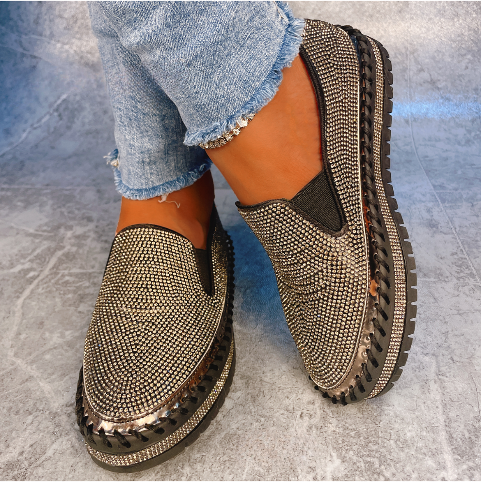 GINORA™ | Bergkristal Platform Ademend Slip-On Schoenen