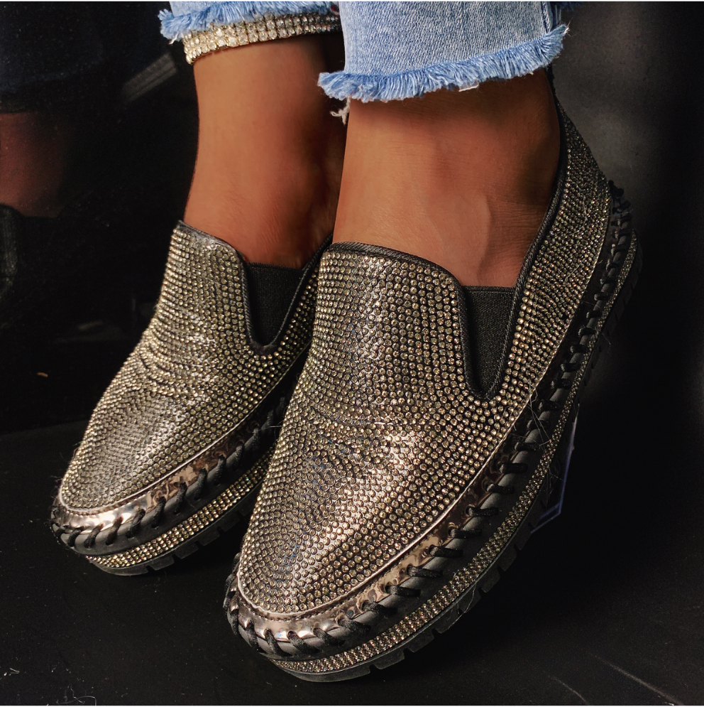 GINORA™ | Bergkristal Platform Ademend Slip-On Schoenen