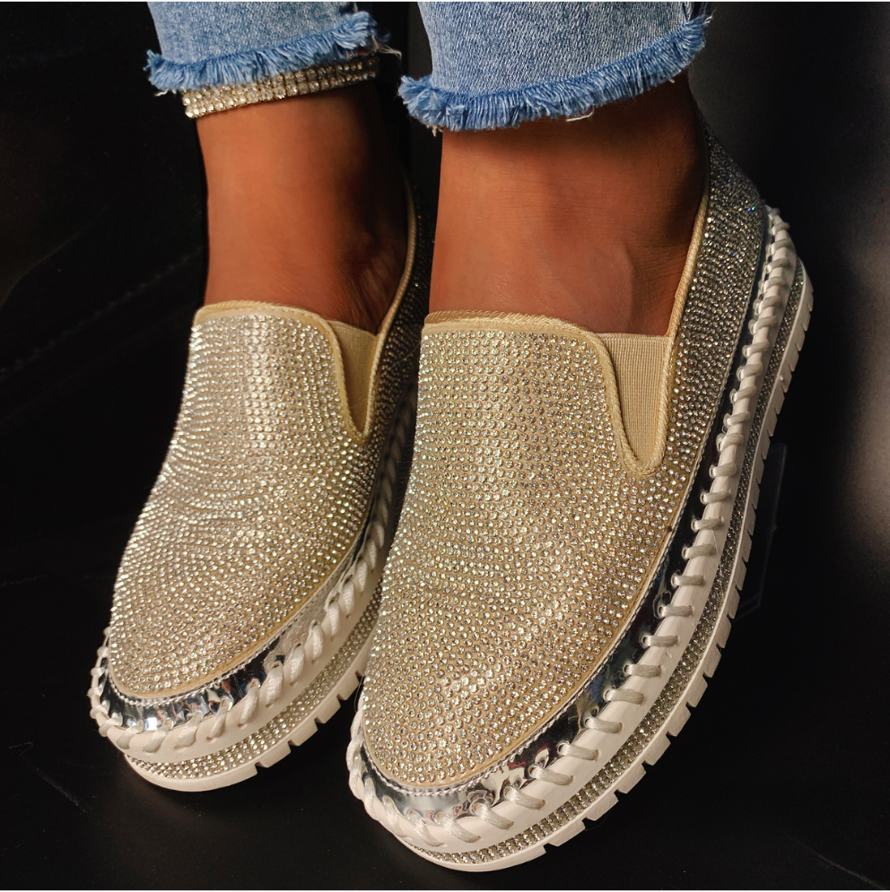 GINORA™ | Bergkristal Platform Ademend Slip-On Schoenen