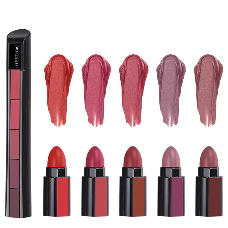 JUNA™ | Matte 5-kleurige Lipstick Set