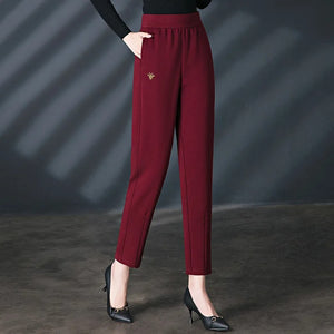 KITNA™ | Losvallende Broek Met Hoge Taille Rood