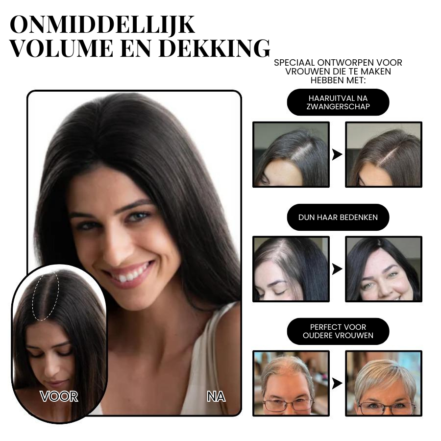 NaturalVolume™ | Natuurlijk Clip-In Haar Topper