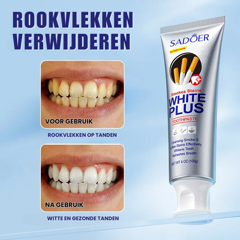 Smoke Stains White Plus™ | Rookvlekken Tandpasta