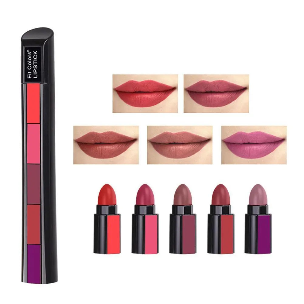 JUNA™ | Matte 5-kleurige Lipstick Set