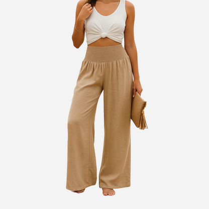 Levia | Luchtige linnen loungebroek