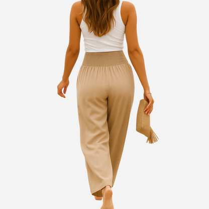 Levia | Luchtige linnen loungebroek