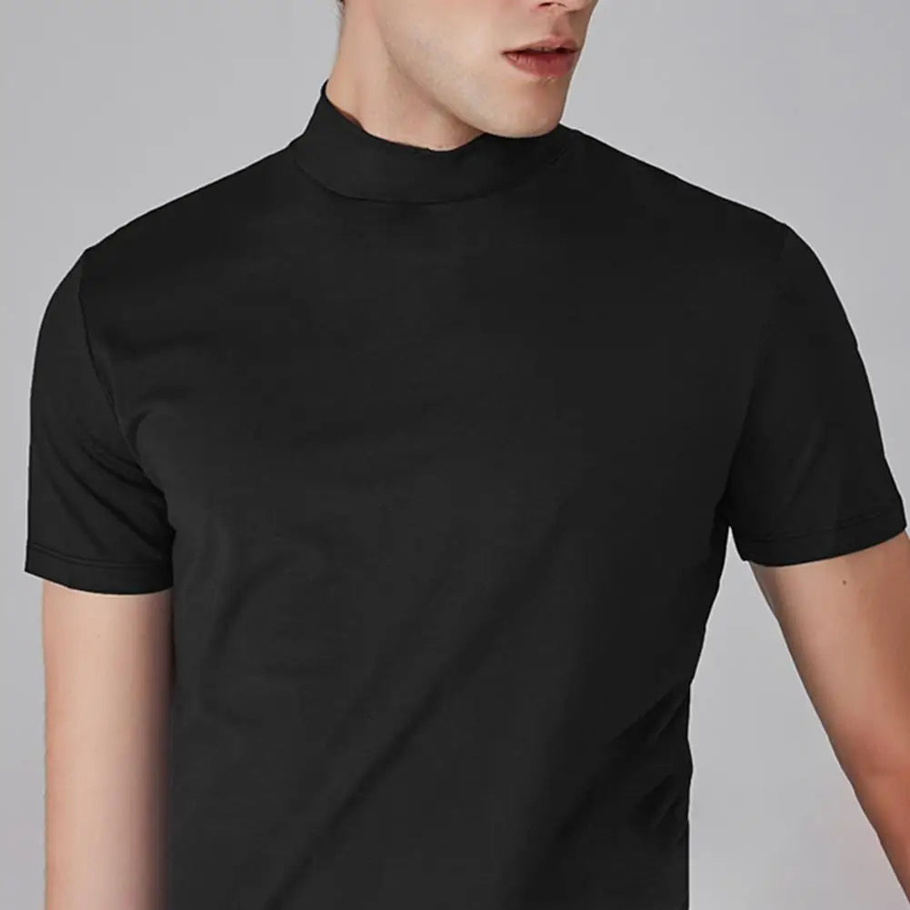 🔥Slim fit heren T-shirt met Opstaande Kraag