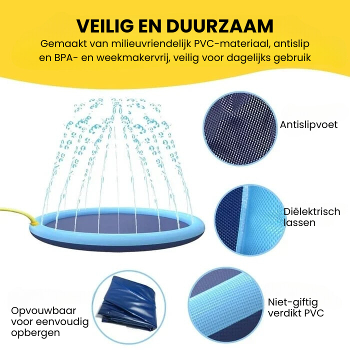 ULEO™ | Opvouwbare Buitenzwembad en Watersproeimat