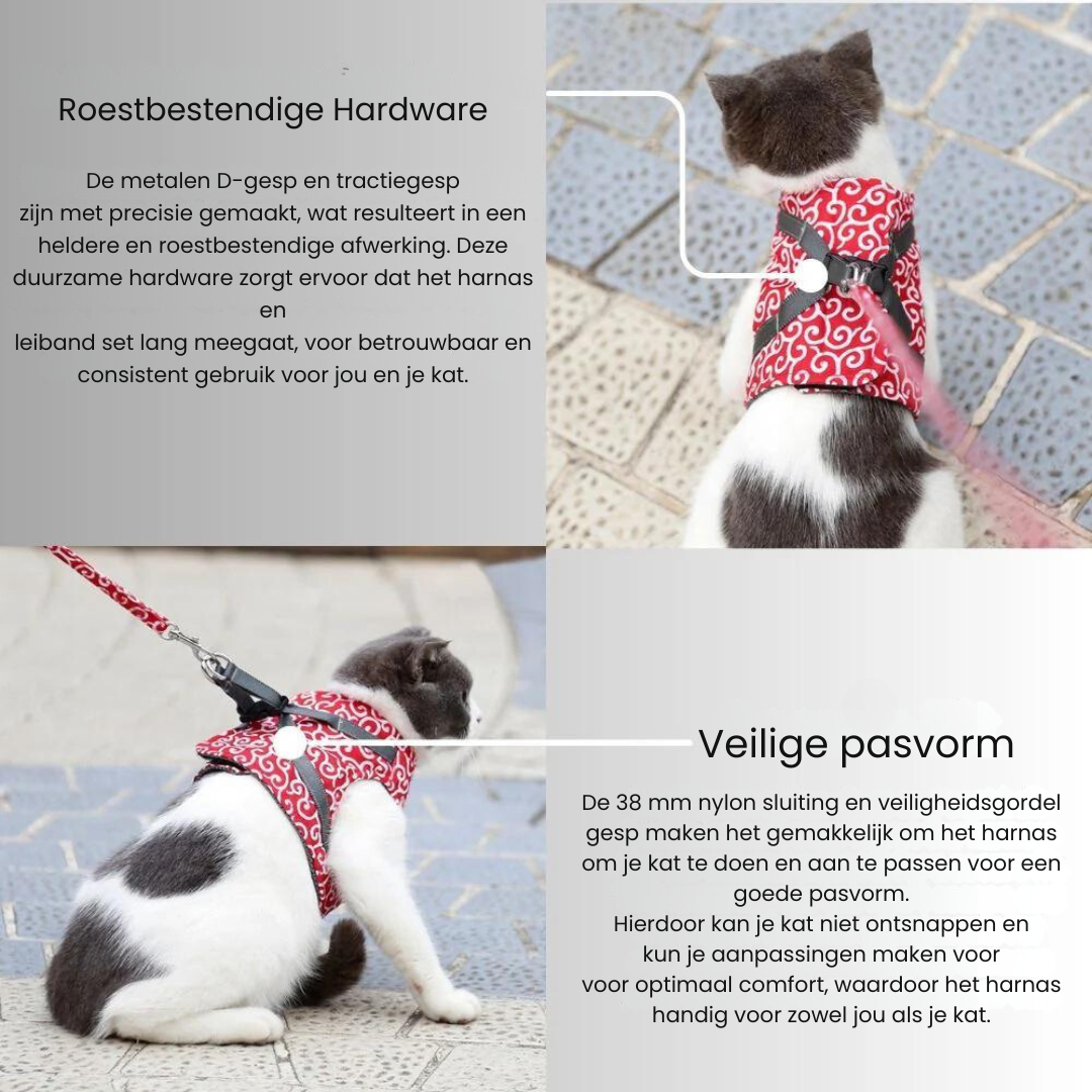 WhiskerWalk™ | Kattenharnas en Leiband