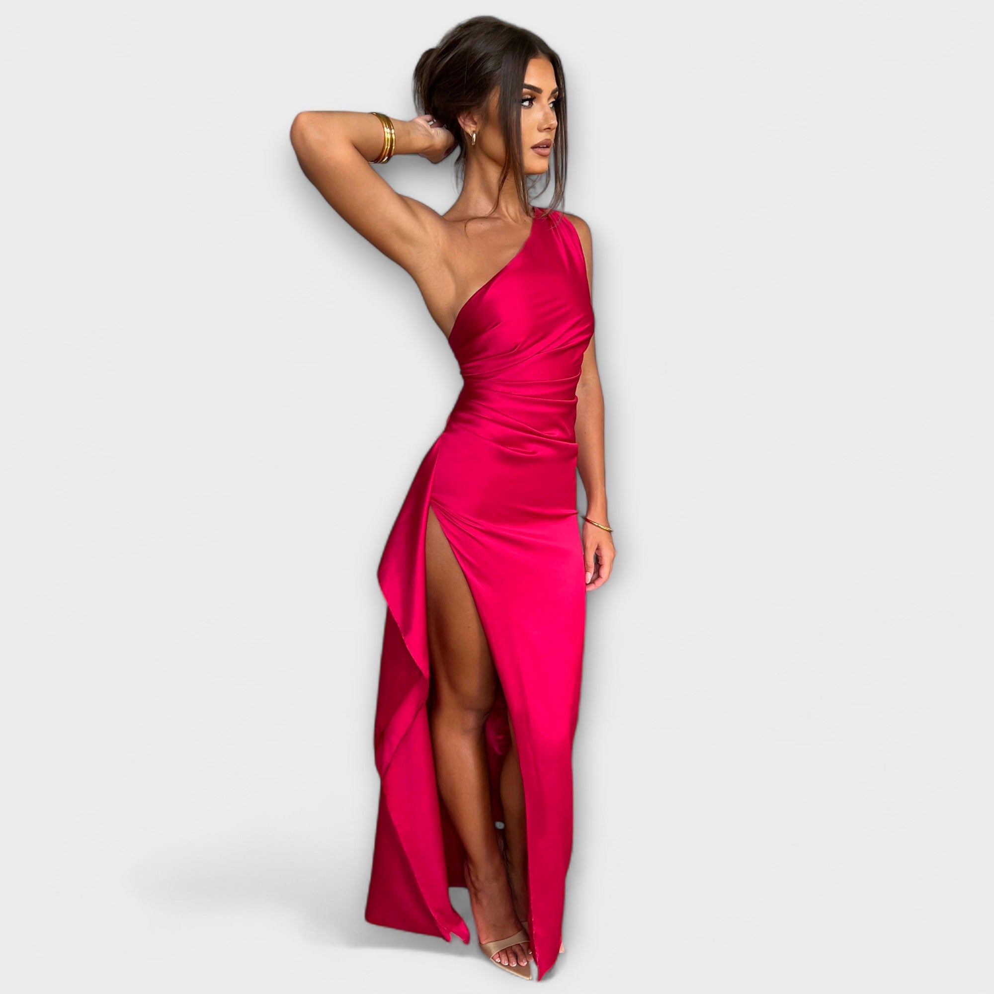 Alessia | Maxi-jurk met één schouder en Grace