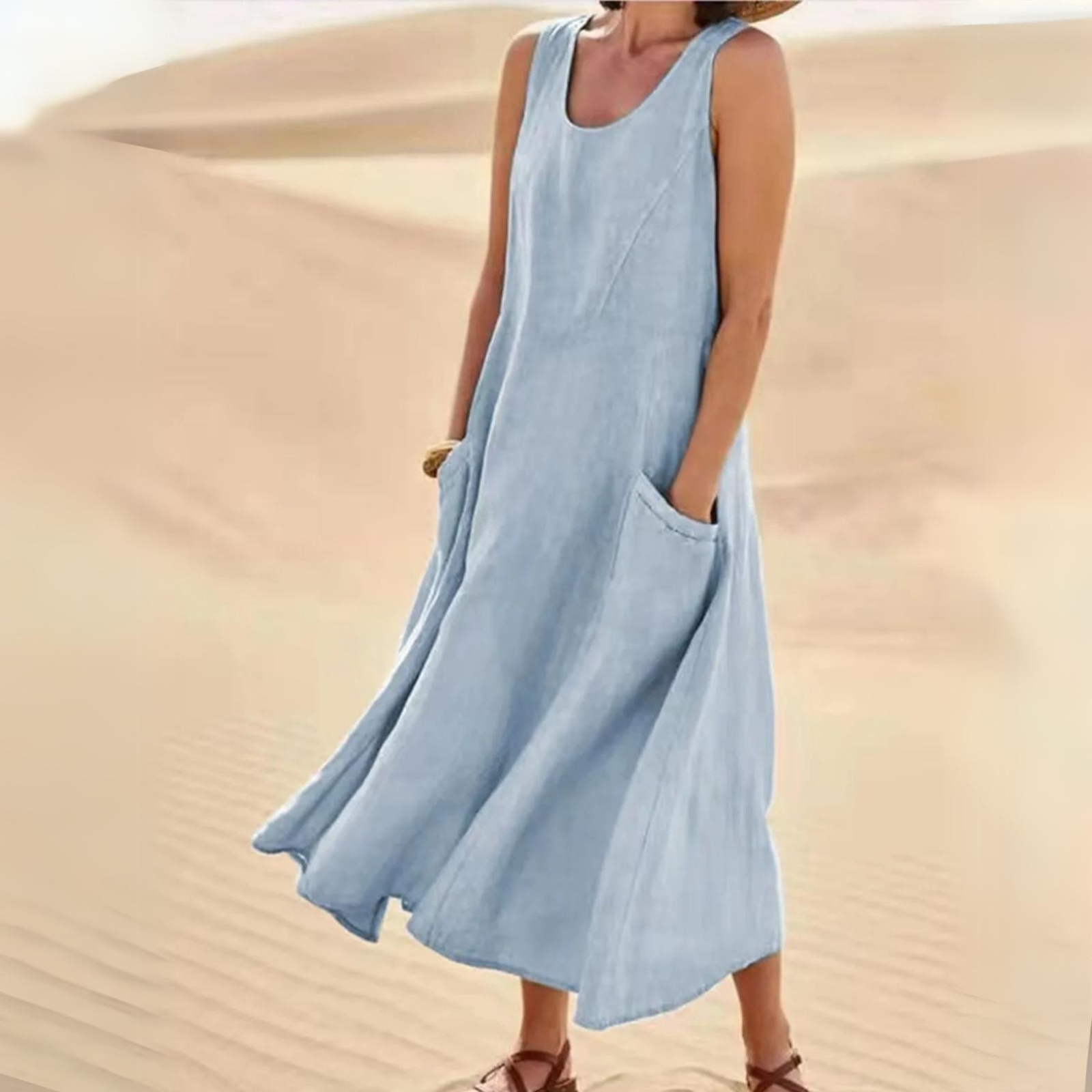 SAMI™ | Mouwloze Boho Maxi Dress