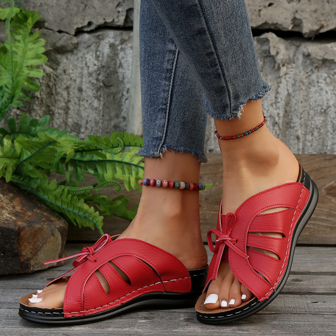 JILA™ | Sandalen Met Strik En Sleehak